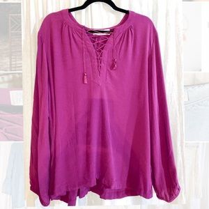 Purple long sleeve top